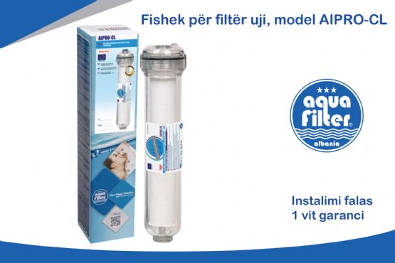 Fishek për filtër uji, model AIPRO-CL nga Aqua Filter Albania, Filtra uji per industri, Filtra uji me filetim, Filter uji per Gjelltore, Aparat per uje,  Filter uji per Restorante
